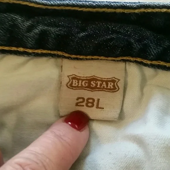 BIG STAR Sweet Low Boot Distressed Jeans EUC 28 D7 - Picture 8 of 8